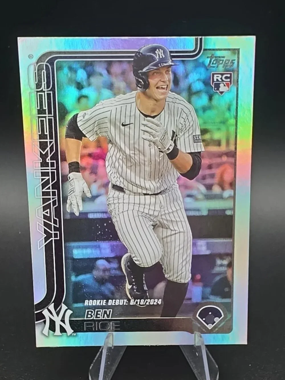 2025 Topps Update Series - Rookie Debut Ben Rice #US25 Rainbow Foil (RC)